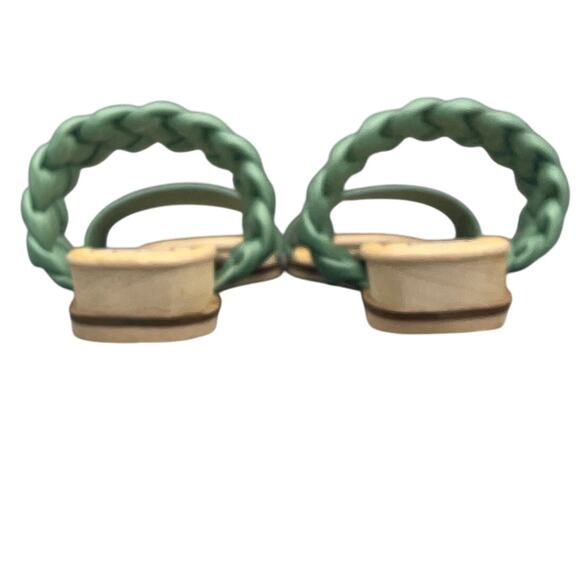 Beast Fashion Sage Green Braided Slip On Slide Flat Sandal Women 5.5 - Picture 8 of 10